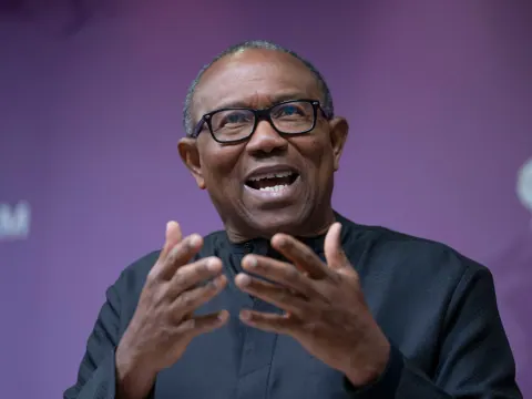 Peter Obi speaking, hands gesturing